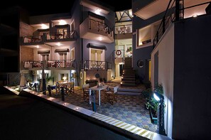 Front of property - evening/night - Sea Breeze (Chania)