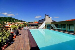 Seasonal outdoor pool, sun loungers - Hotel Park (Castiglion Fiorentino)