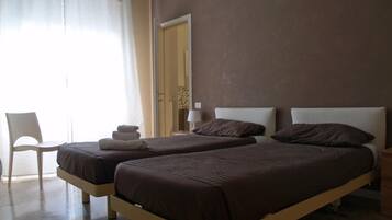 Desk, free WiFi, bed sheets