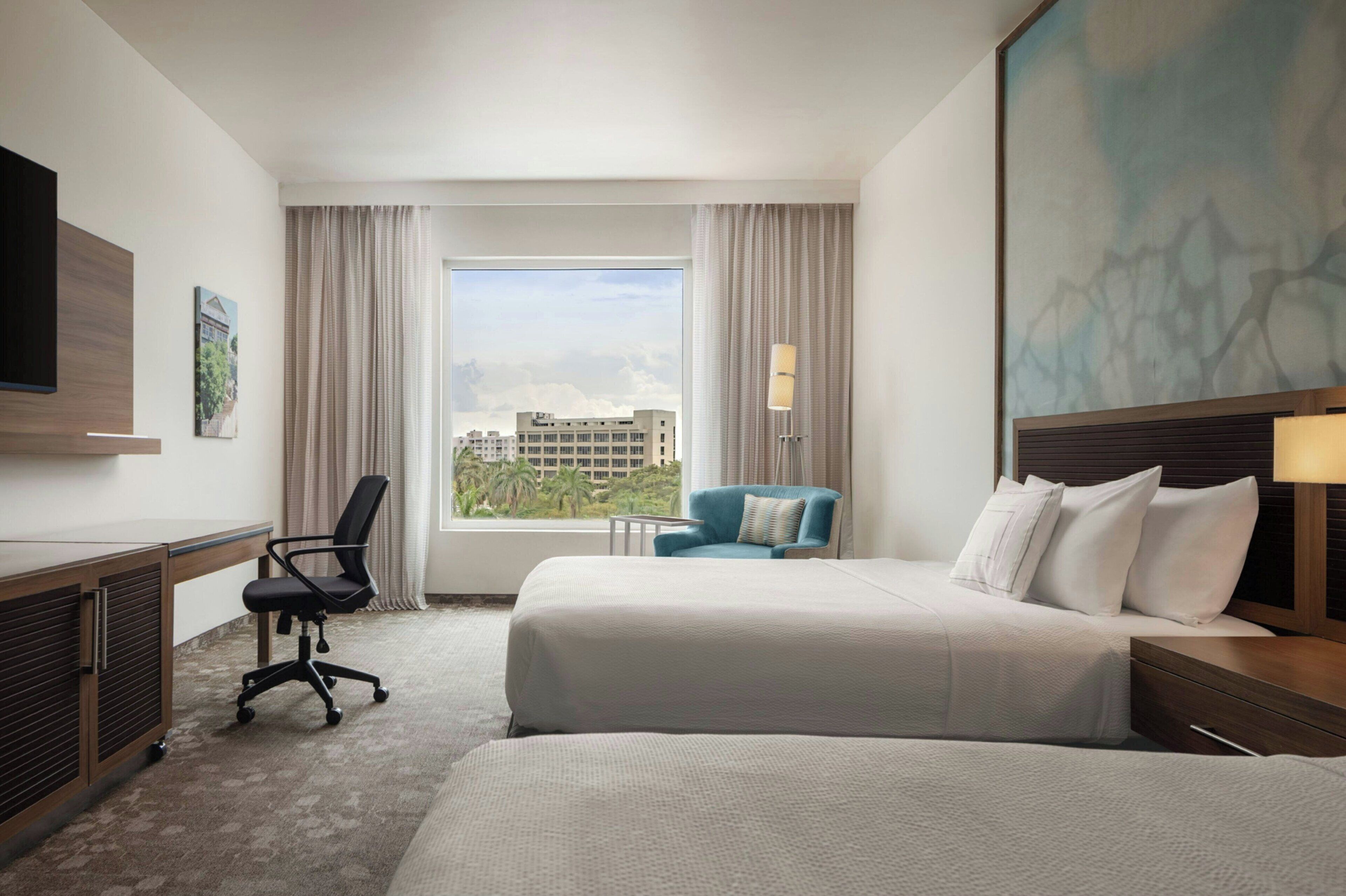 room, 2 queen beds, non smoking | pillow-top beds, in-room safe, desk, iron/ironing board