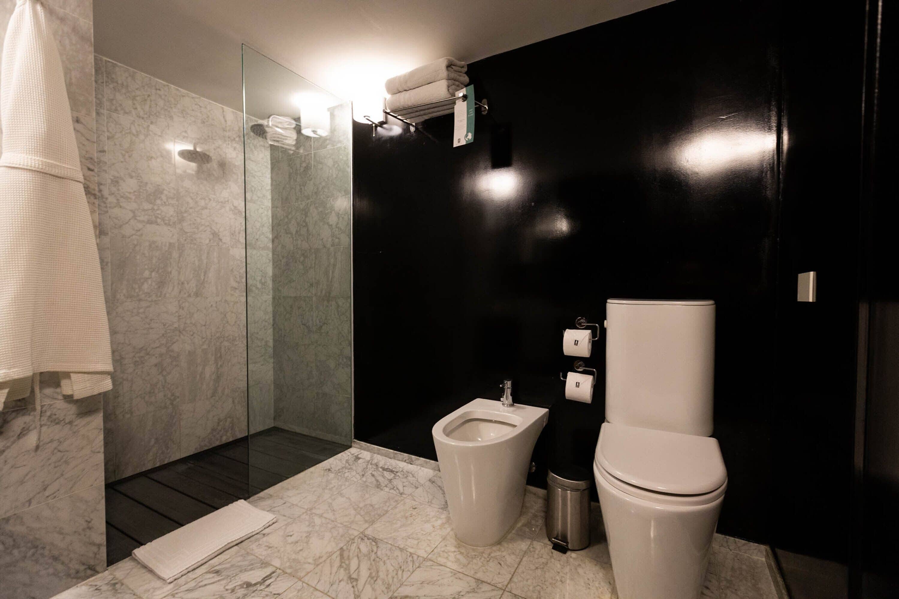 suite, 1 queen bed | bathroom | shower, free toiletries, hair dryer, slippers
