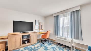 Room, 1 King Bed with Sofa bed, Non Smoking, Refrigerator & Microwave | Minibar, desk, iron/ironing board, free cribs/infant beds