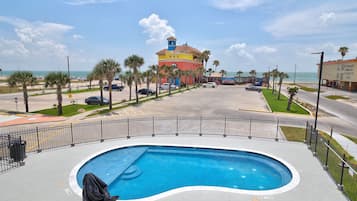 Outdoor pool, open 8:00 AM to 9:00 PM, sun loungers