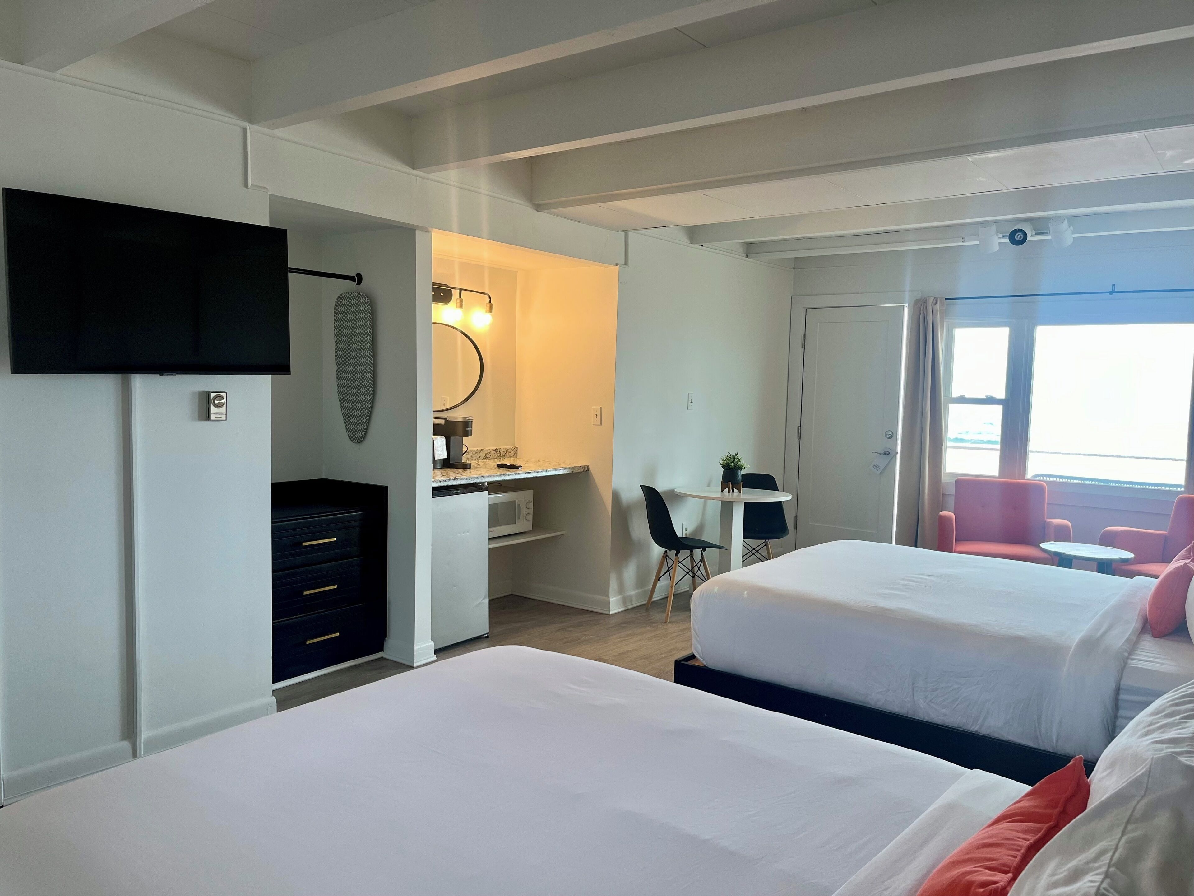 deluxe room, 2 queen beds, patio first level, full unobstructed ocean view | view from room