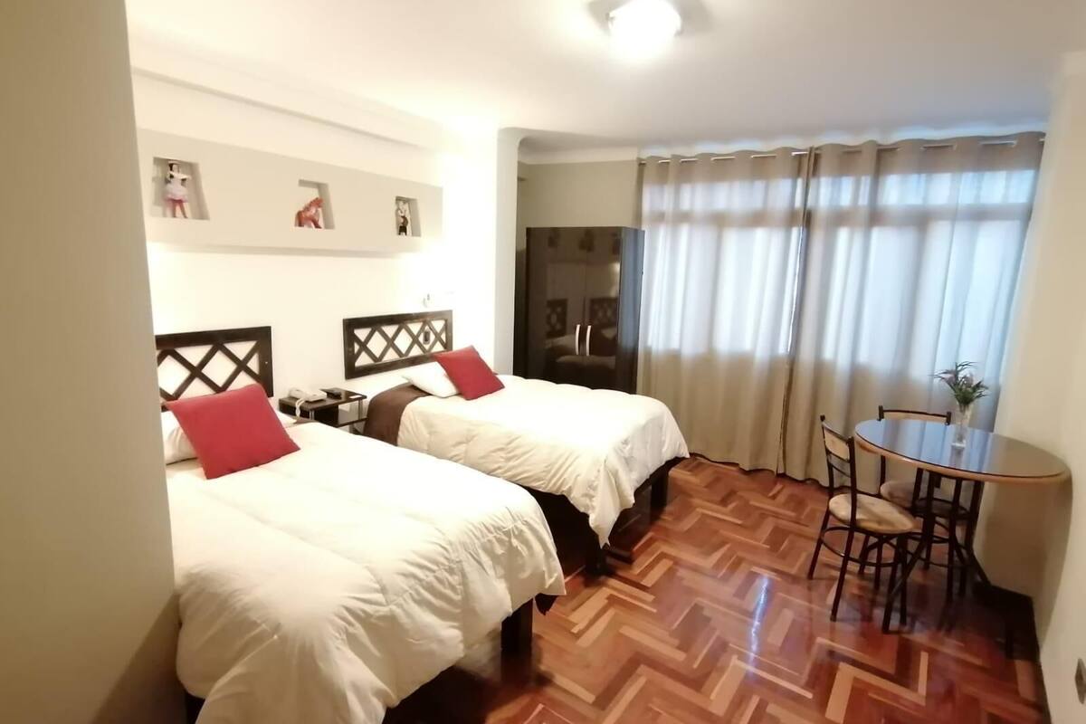 In-room safe, blackout drapes, WiFi (free), bed sheets