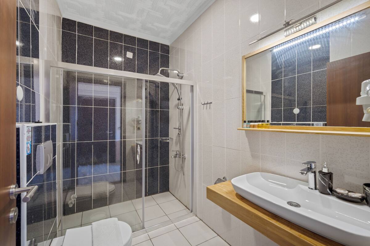 standard triple room | bathroom | shower, free toiletries, hair dryer, slippers