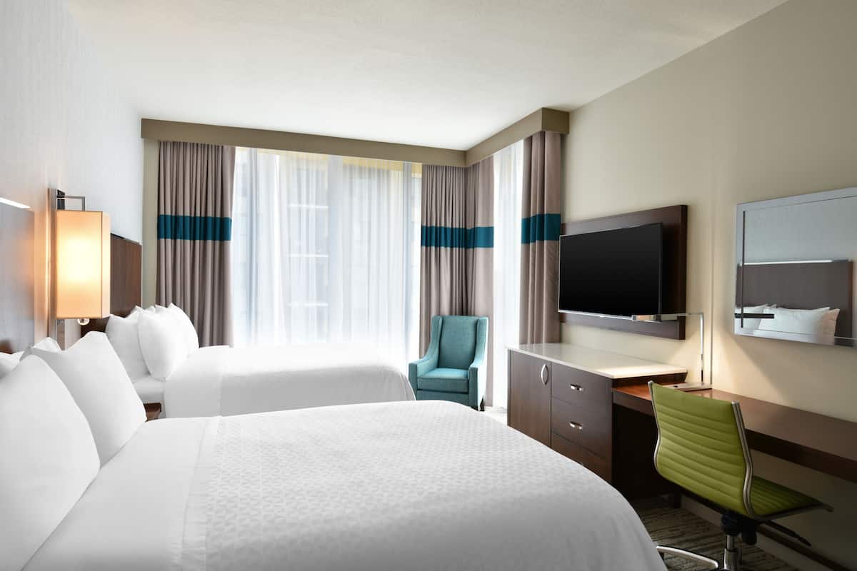 In-room safe, desk, laptop workspace, blackout curtains