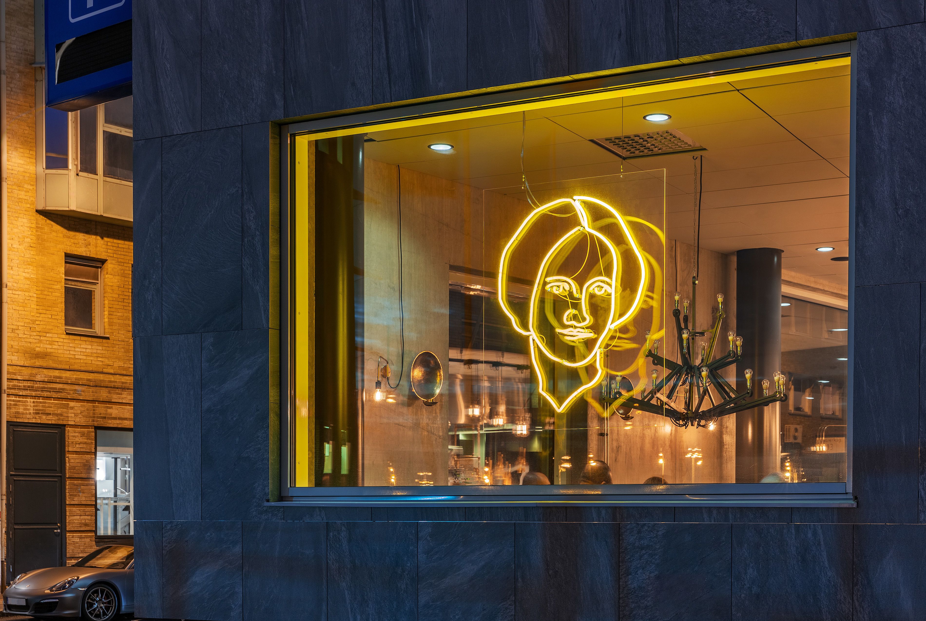 front of property – evening/night