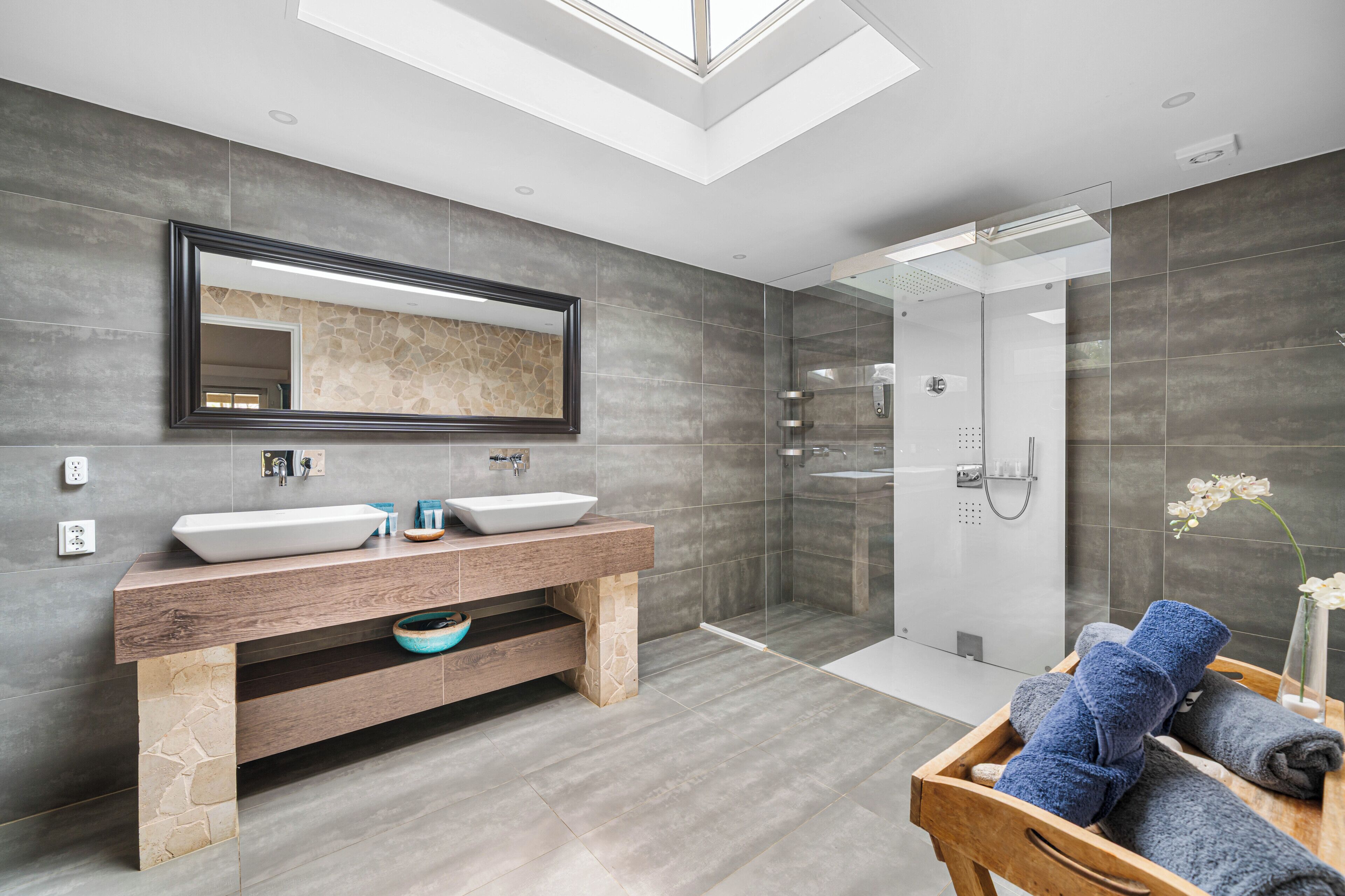 Casa de campo Deluxe | Baño | Ducha y cabezal de ducha tipo lluvia