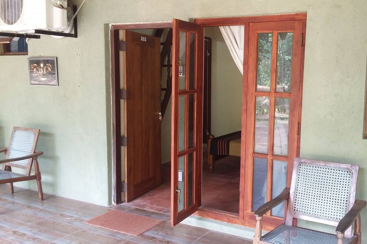 Classic Cabin, 2 Double Beds, Private Bathroom | Terrace/patio