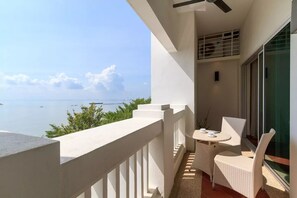 Departamento ejecutivo, 1 cama Queen size, vista al mar, frente al mar | Terraza o patio