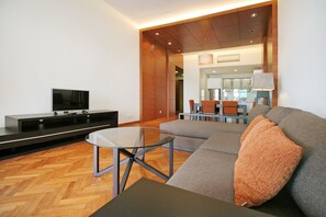 Apartemen Keluarga, 2 kamar tidur, dapur, pemandangan laut | 1 kamar tidur dan didekorasi berbeda-beda