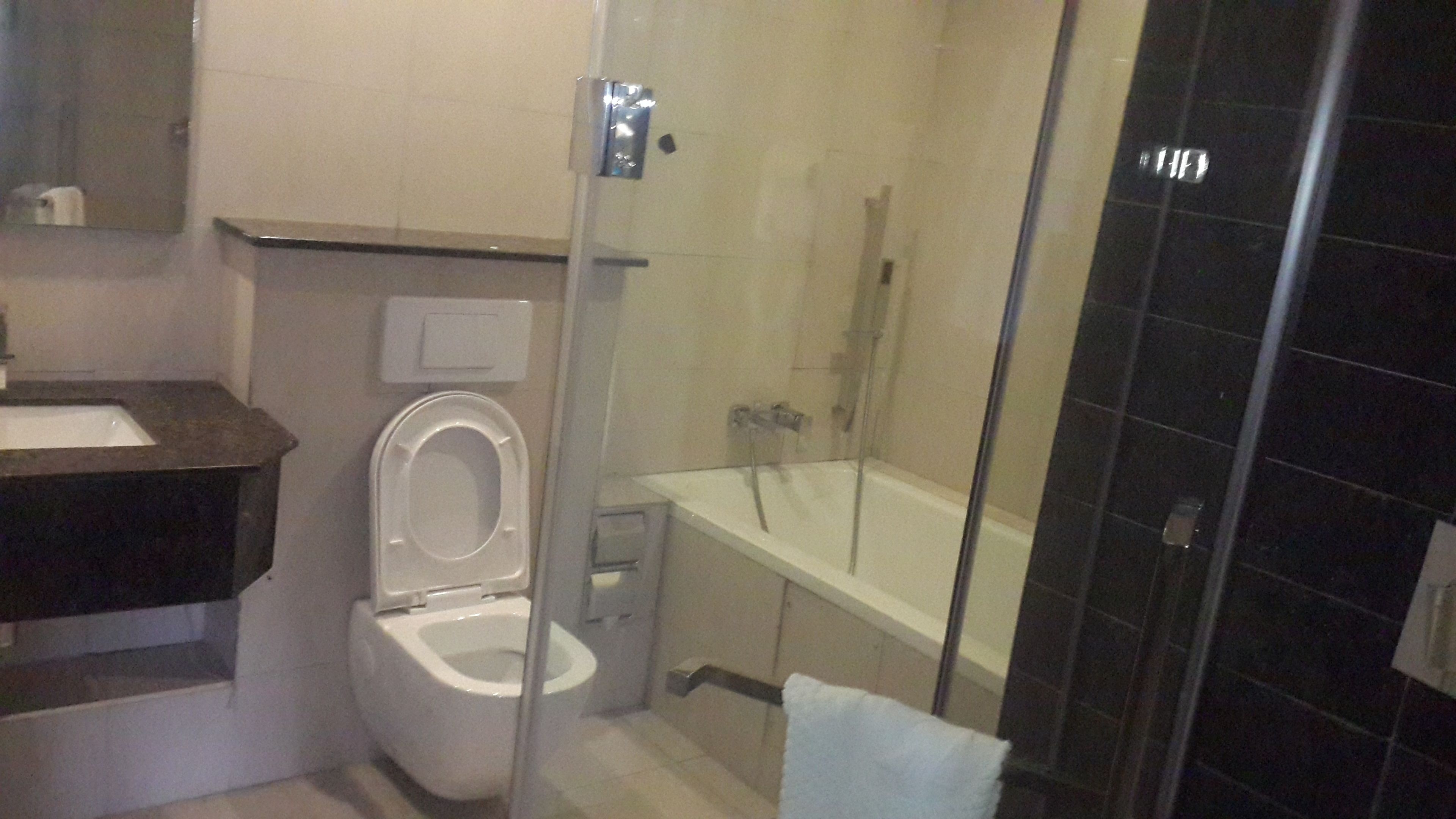 shower, free toiletries, hair dryer, bathrobes