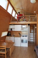 Comfort-hytte - privat badeværelse (Linned eksklusiv) | Privat tekøkken