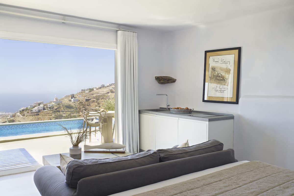 cave experience, private pool, sea view | 2 bedrooms, premium bedding, pillow-top beds, in-room safe