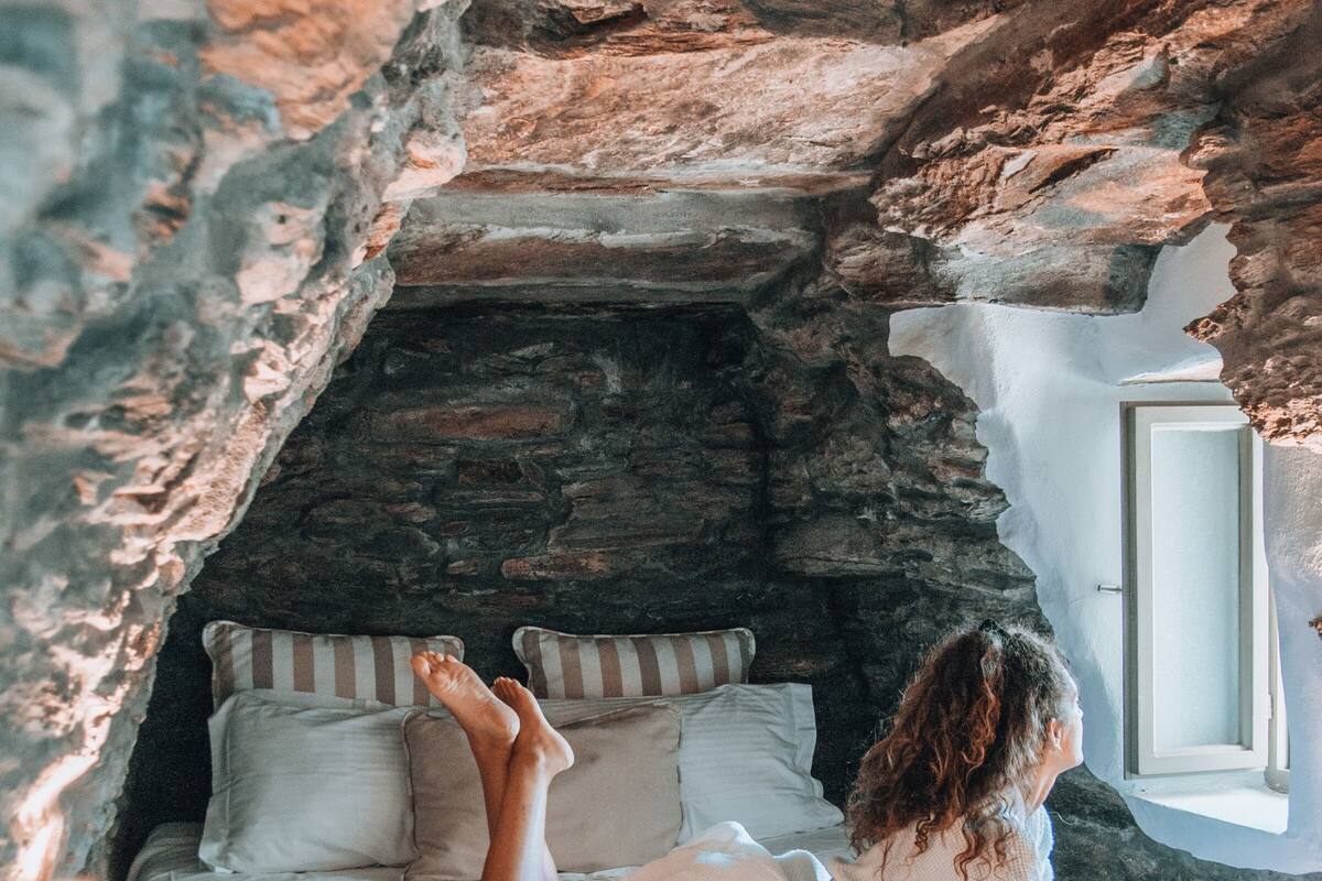 Cave Experience, Private Pool, Sea View | 1 bedroom, premium bedding, pillowtop beds, in-room safe