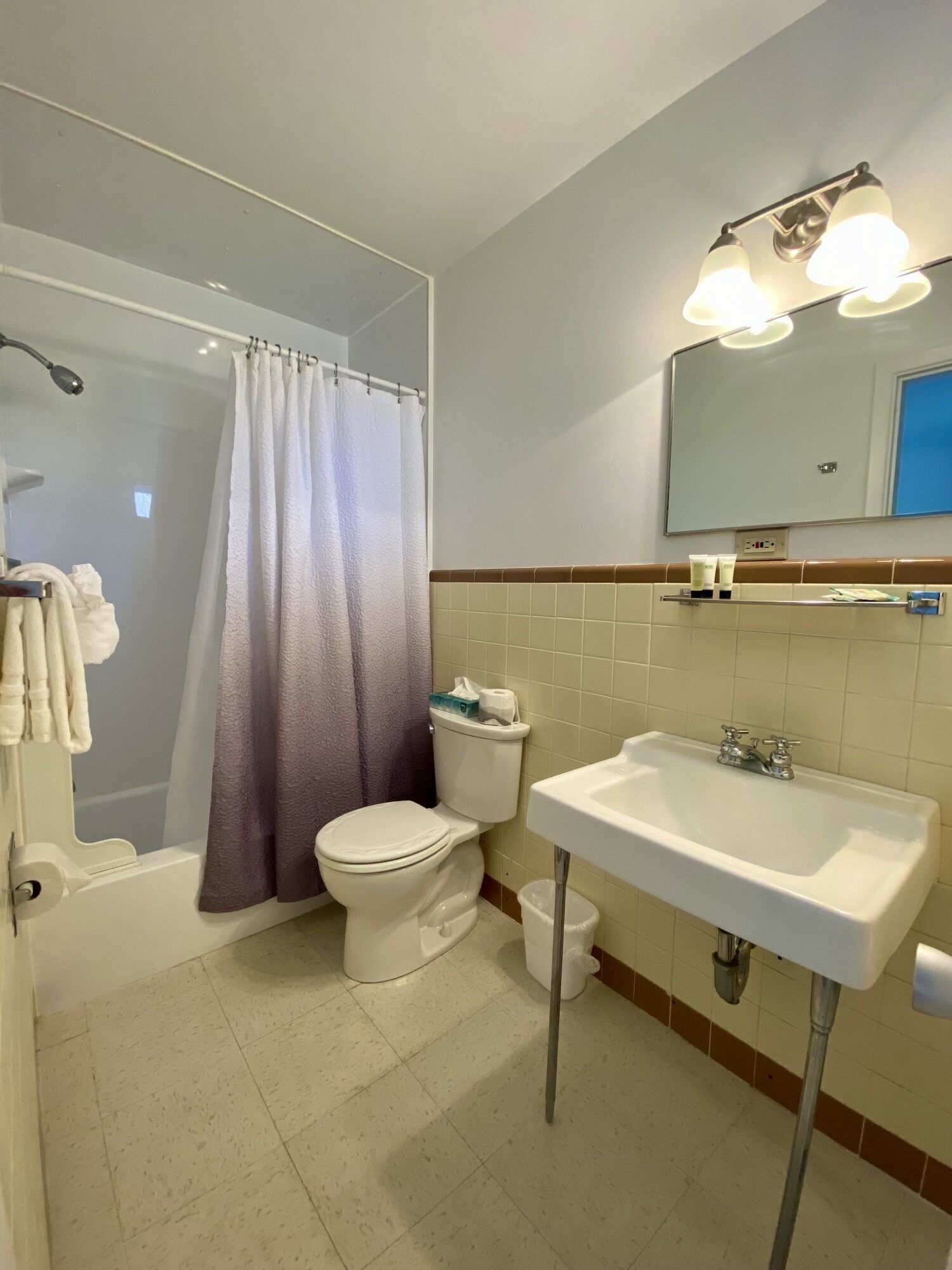 free toiletries, hair dryer, towels, soap