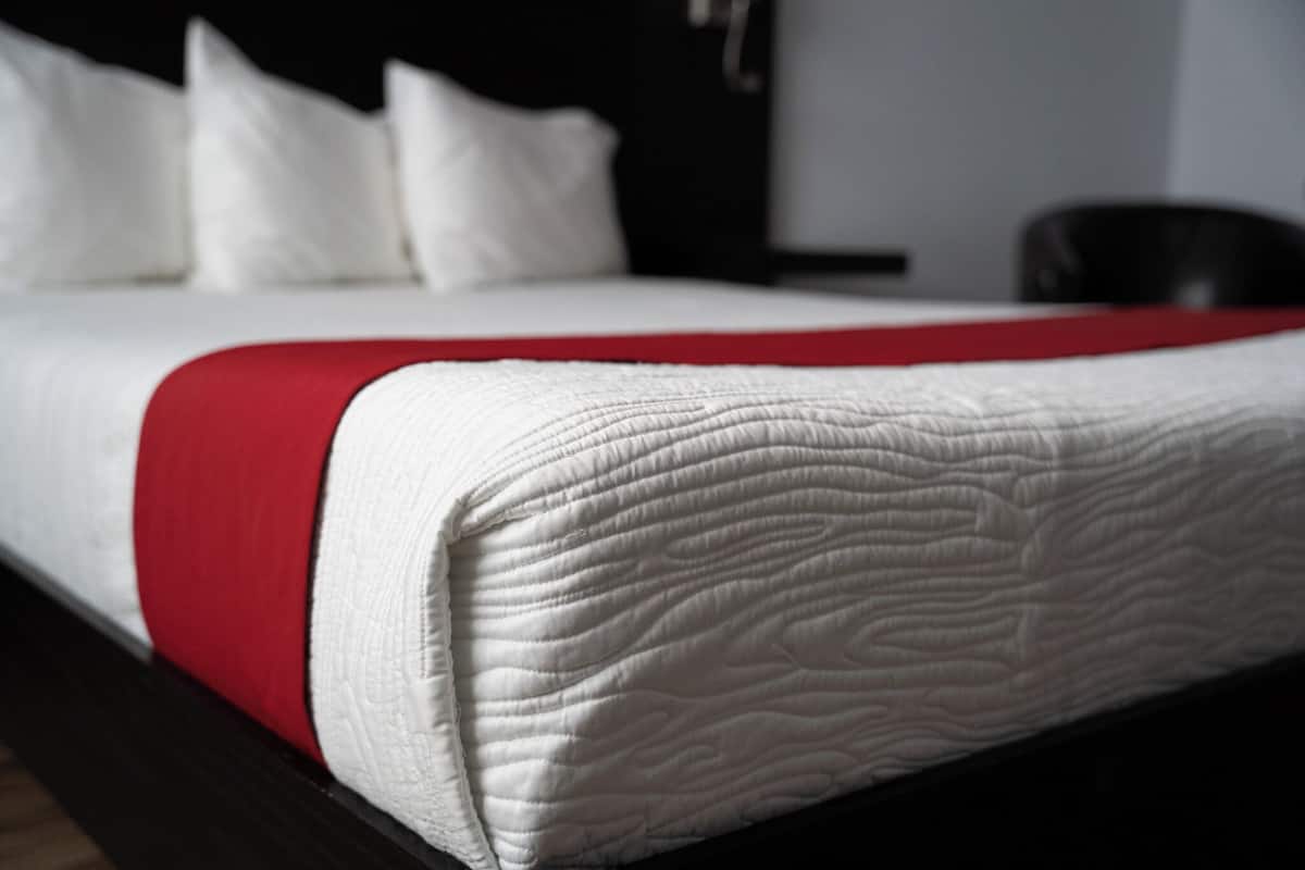 desk, blackout curtains, soundproofing, iron/ironing board