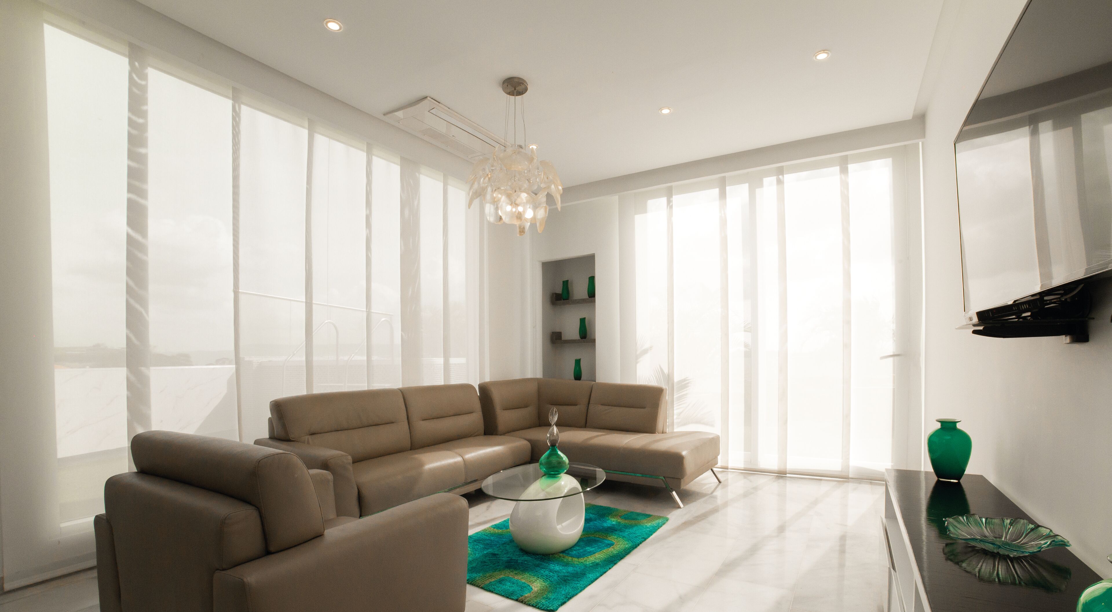 presidential suite, 3 bedrooms | living area | 40-inch plasma tv with cable channels, tv