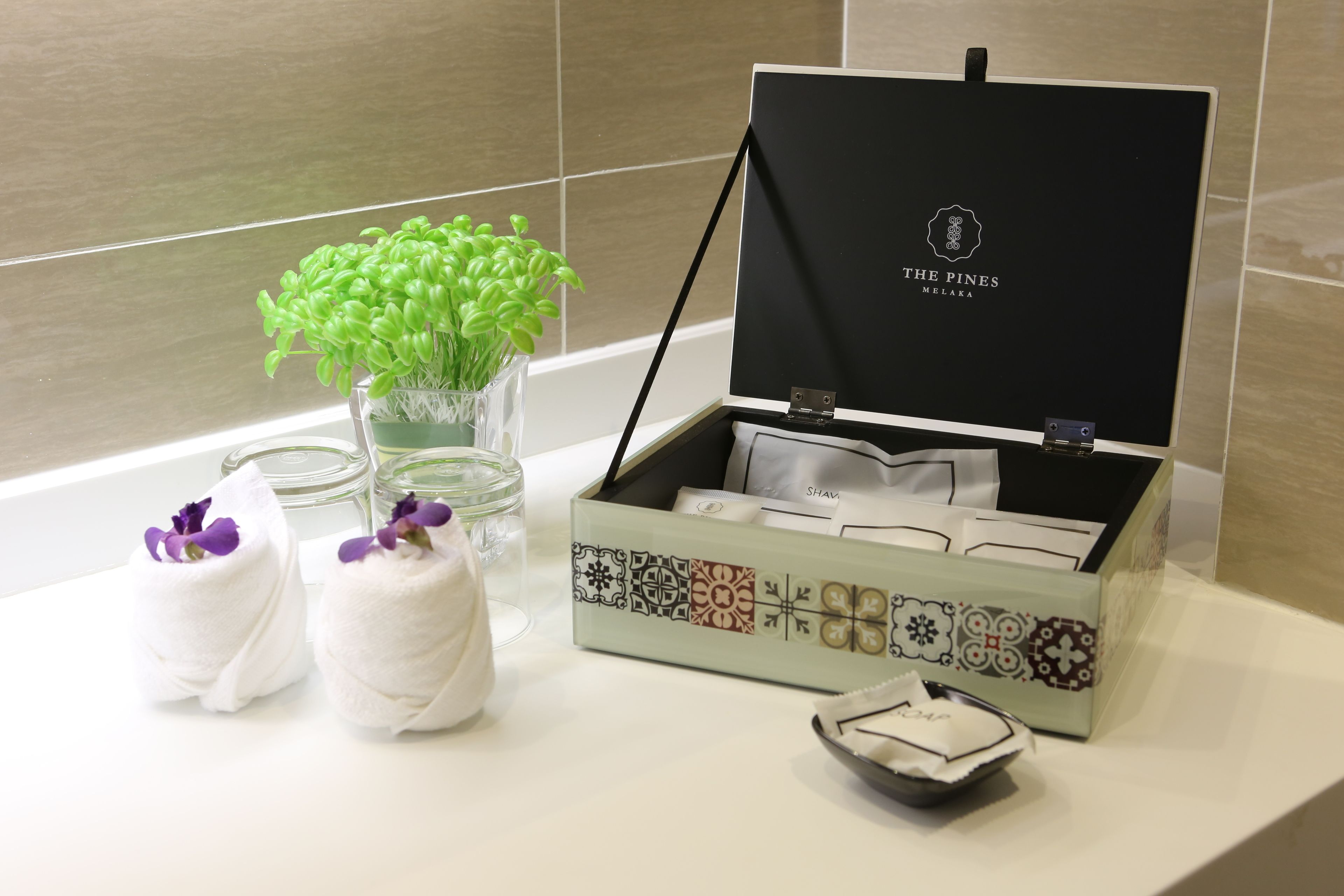 shower, free toiletries, hair dryer, slippers