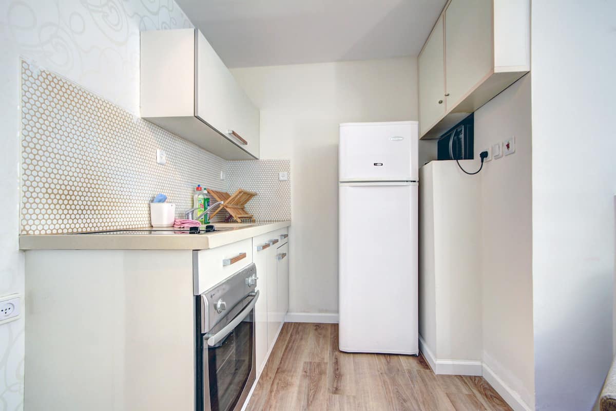 One Bedroom Apartment | Private kitchen | Coffee/tea maker, fridge, microwave, stovetop