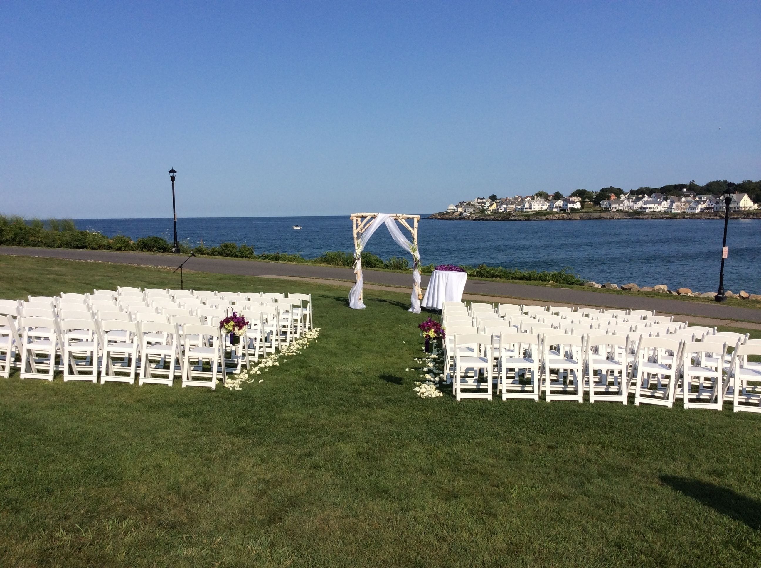 outdoor wedding area