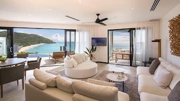 32-inch flat-screen TV with satellite channels, TV