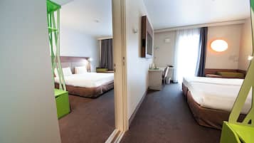 Premium bedding, desk, soundproofing, iron/ironing board