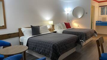 Room, 2 Double Beds | Individually decorated, individually furnished, desk, laptop workspace