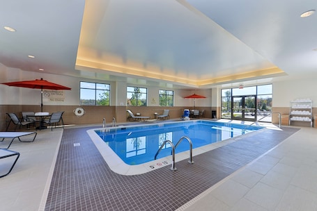 Indoor pool, open 6 AM to 10 PM, pool loungers. Hampton Inn & Suites California University-Pittsburgh