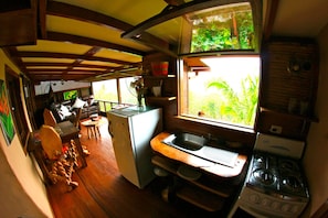 Panoramic Apartment, 1 Bedroom, Partial Lake View | Living area | Flat-screen TV - Toad Hall Hotel (Arenal)