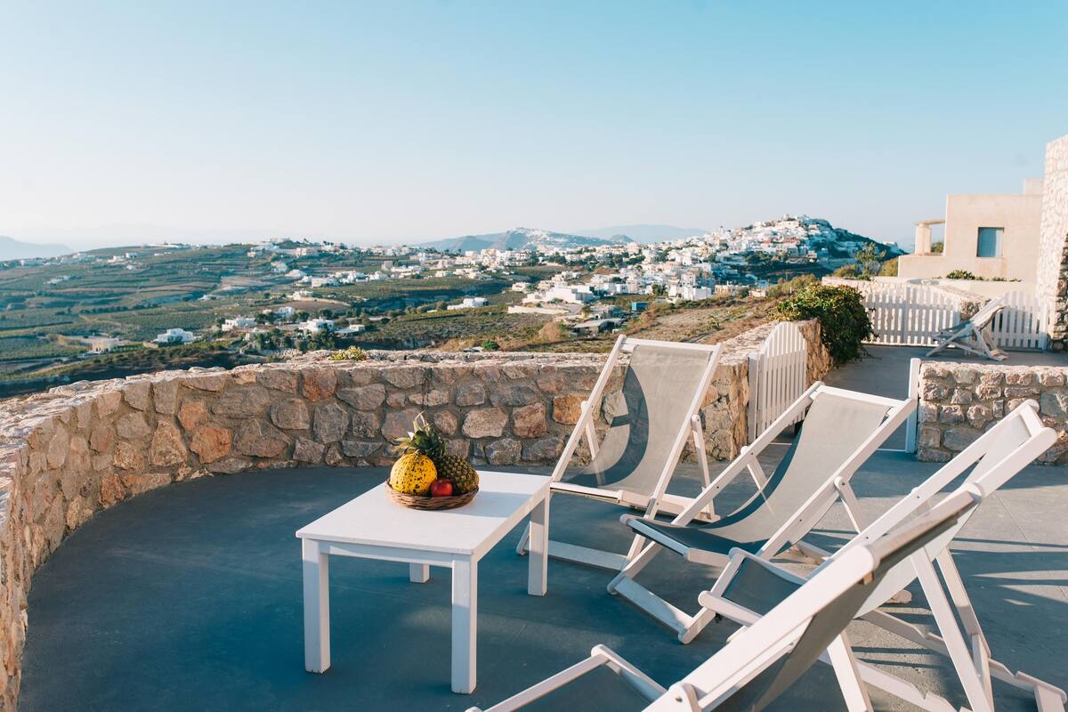 Villa, Hot Tub, Sea View (Aspronisi) | Balcony