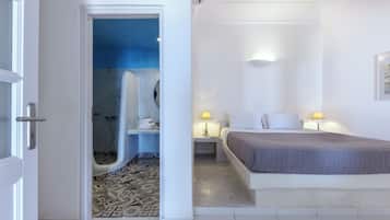 Villa, Hot Tub, Sea View (Aspronisi) | In-room safe, individually decorated, individually furnished