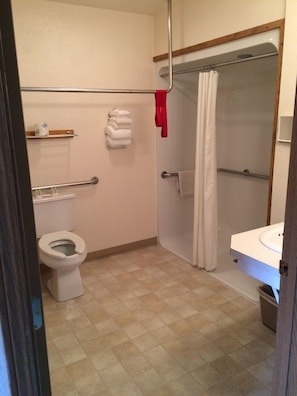 Standard Room, 2 Queen Beds, Non Smoking, Mountain View | Bathroom | Free toiletries, hair dryer, towels, soap