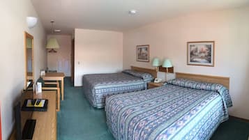 Classic Room, 2 Queen Beds, Non Smoking, Mountain View | Blackout curtains, iron/ironing board, free cots/infant beds