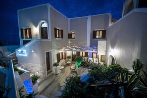 Front of property - evening/night - Santorini Suite Home (Santorini)