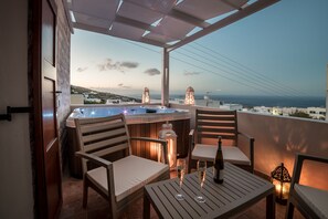 Villa, 1 Bedroom, Hot Tub, Sea View | Terrace/patio - Santorini Suite Home (Santorini)