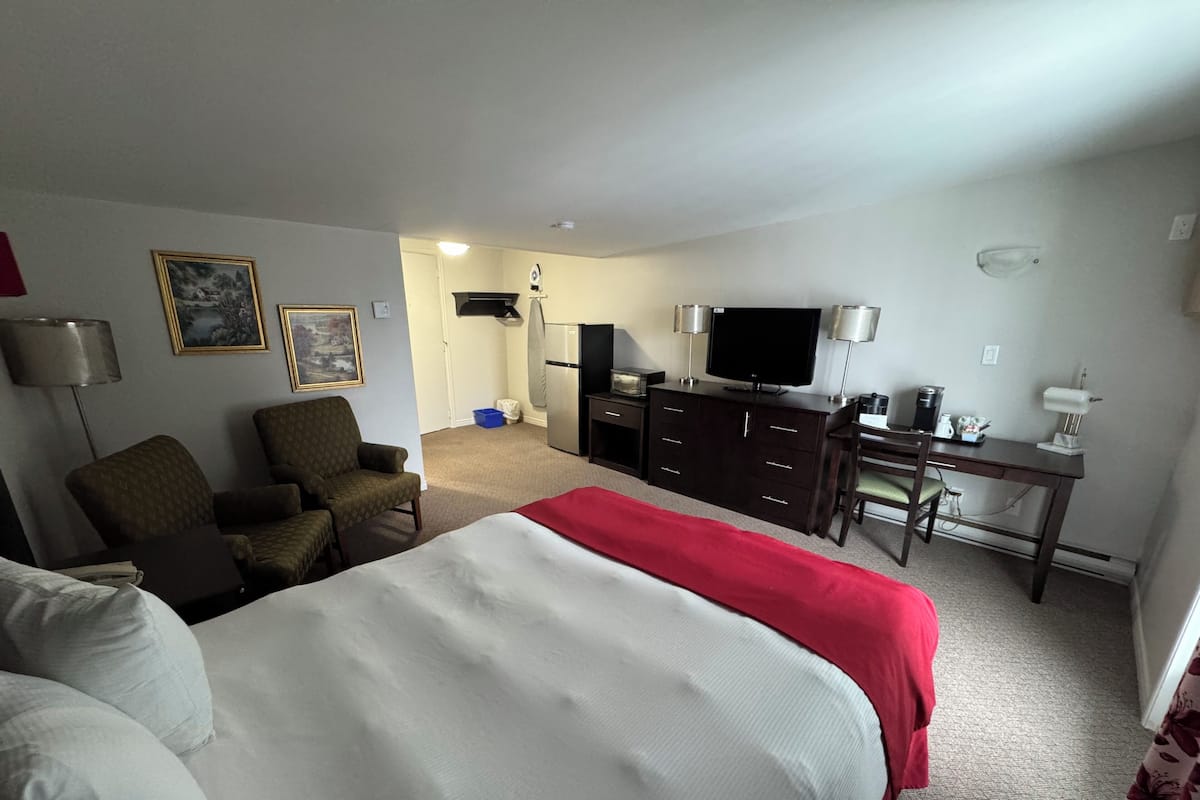 Standard-huone | Työpöytä, silitysrauta/-lauta, ilmainen Wi-Fi, vuodevaatteet