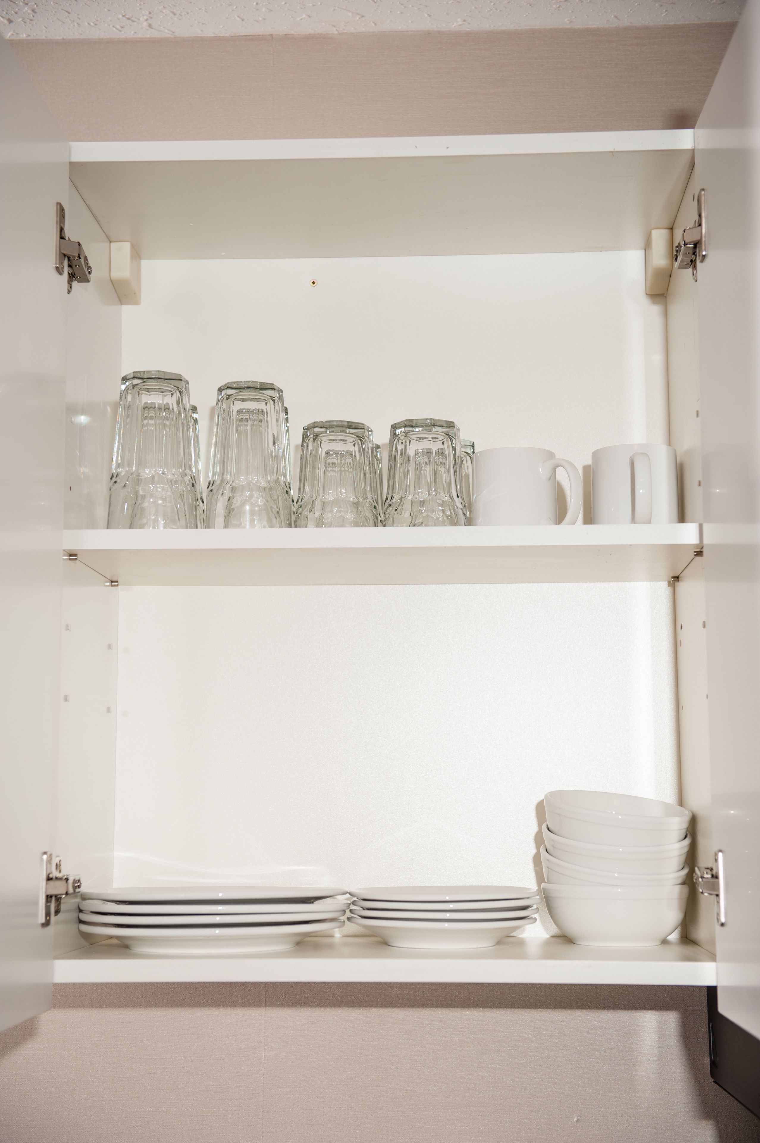 full-sized fridge, microwave, stovetop, dishwasher