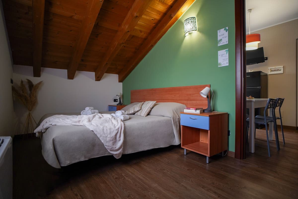 Superior Apartment, 2 Bedrooms, Terrace | Desk, laptop workspace, blackout curtains, iron/ironing board