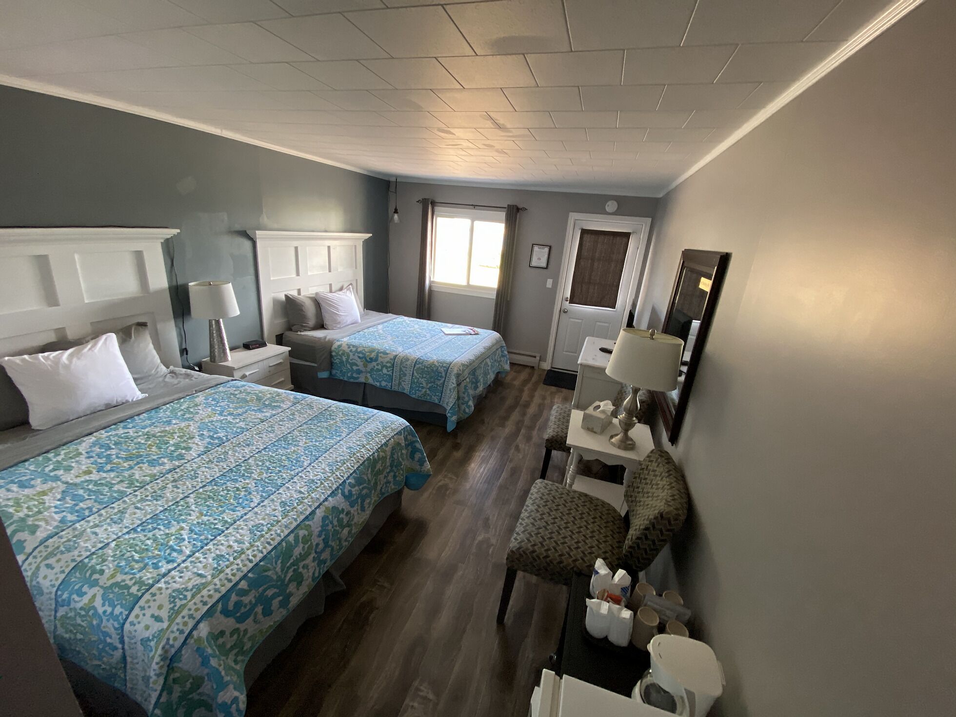 room #5 standard room, 2 double beds | iron/ironing board, free rollaway beds, free wifi, bed sheets