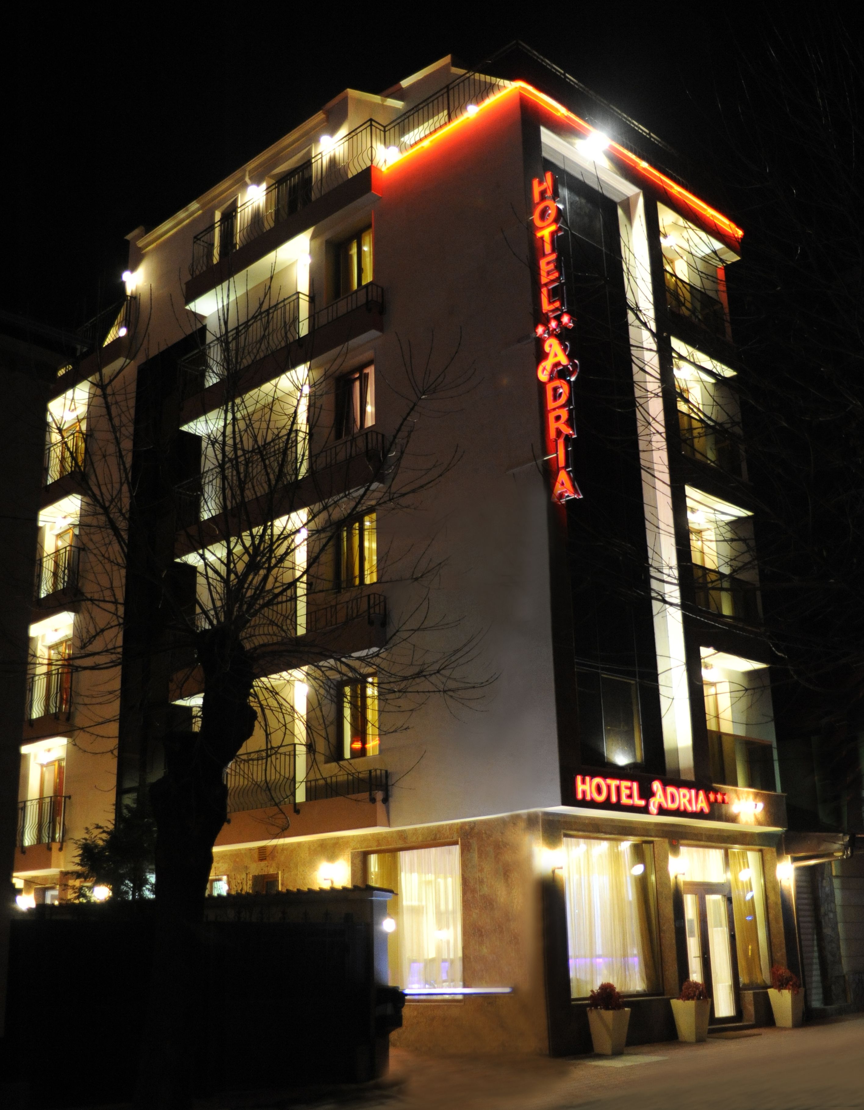 front of property – evening/night