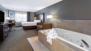 Suite, 1 King Bed, Non Smoking, Fireplace | Desk, blackout drapes, soundproofing, iron/ironing board