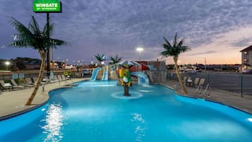 Indoor pool, seasonal outdoor pool, pool umbrellas, sun loungers