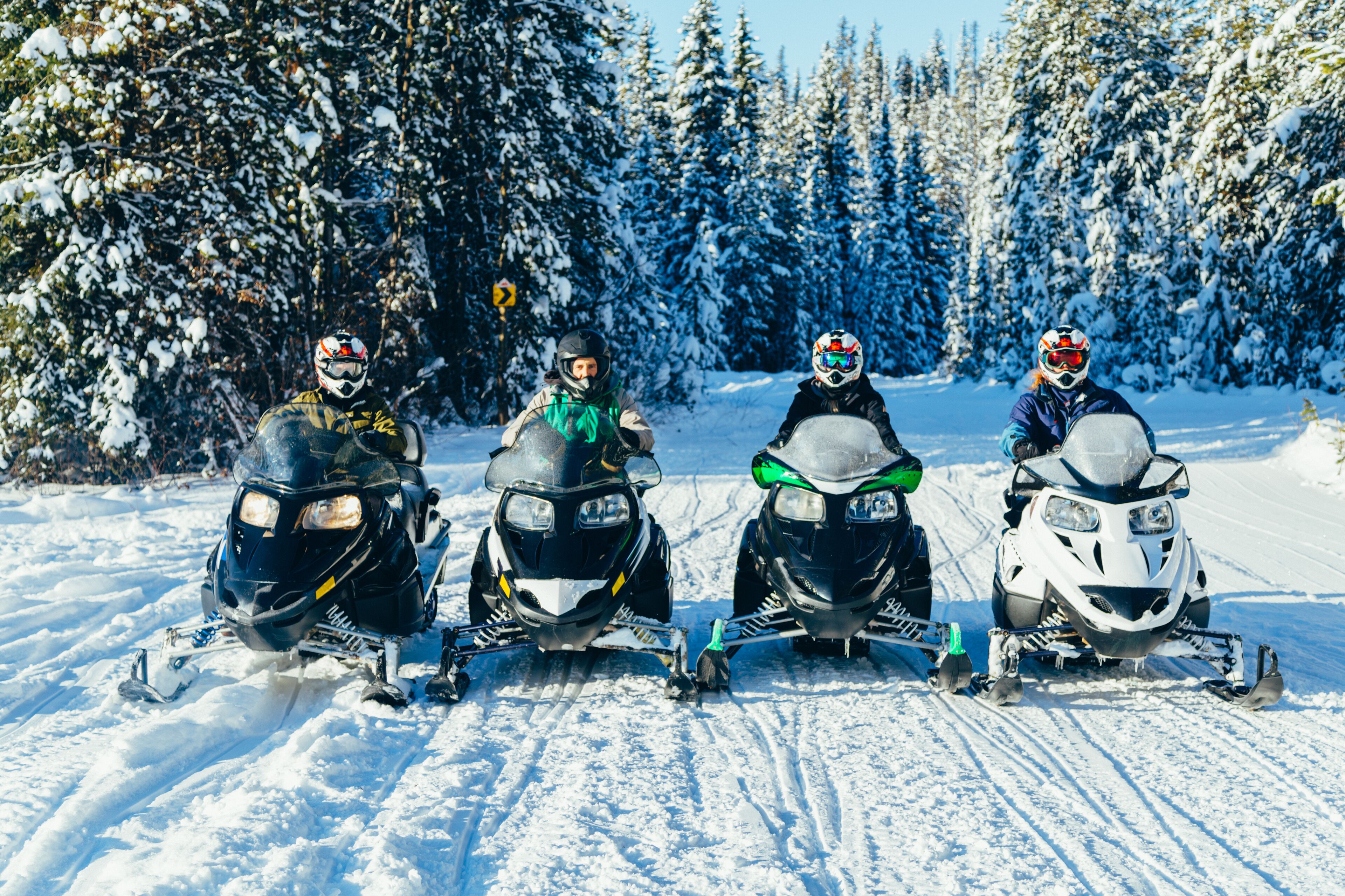 snowmobile riding