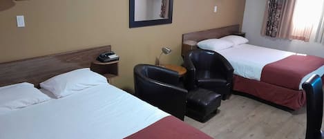 Room, 2 Queen Beds, Non Smoking | Desk, iron/ironing board, free WiFi, bed sheets