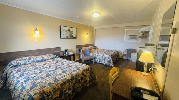 Room, 2 Queen Beds, Non Smoking | Desk, iron/ironing board, free WiFi, bed sheets