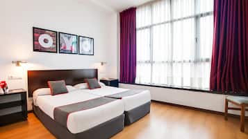 In-room safe, desk, blackout curtains, soundproofing