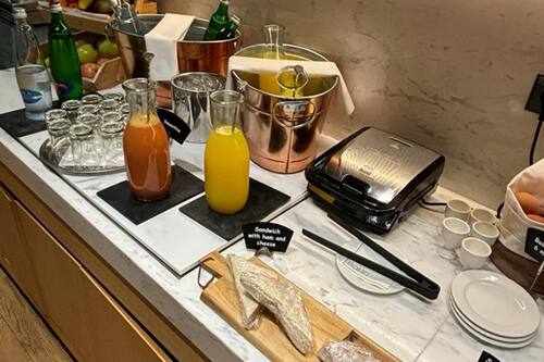 Daily buffet breakfast for a fee