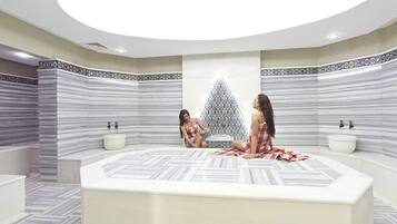 Sauna seca, banho turco/hammam, tratamentos corporais